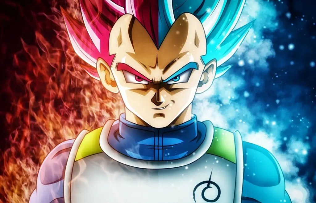 Vegeta dalam transformasi Super Saiyan Blue