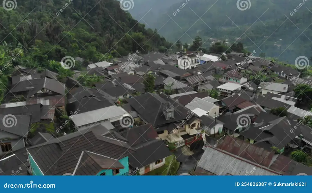 Pemandangan pedesaan Indonesia yang indah sebagai latar belakang series Tilik.