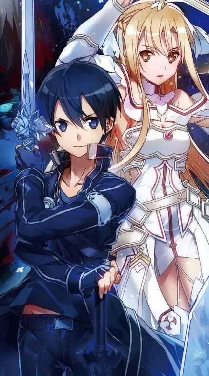 Gambar Kirito dan Asuna dari Sword Art Online