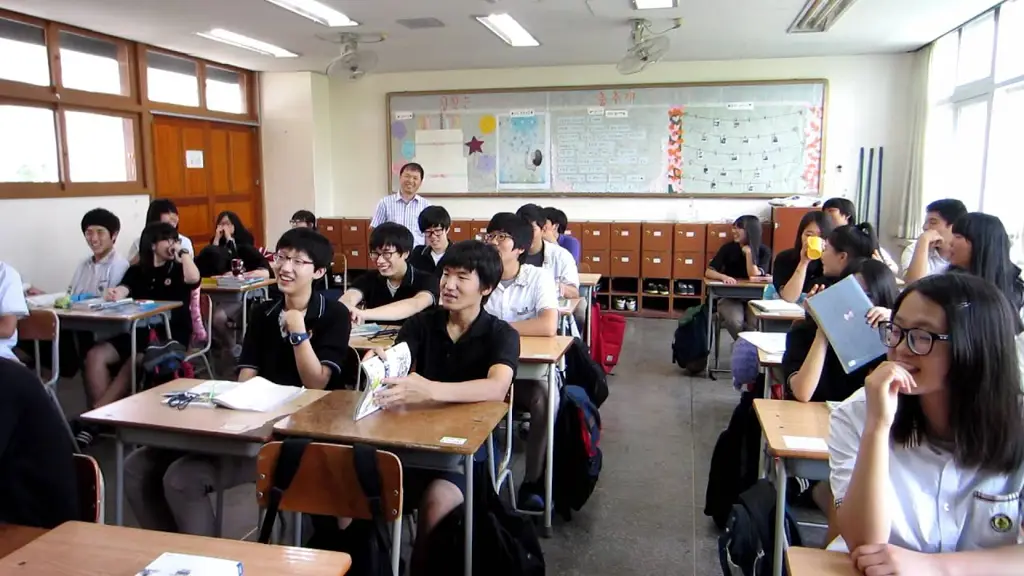 Suasana sekolah menengah atas di Korea Selatan