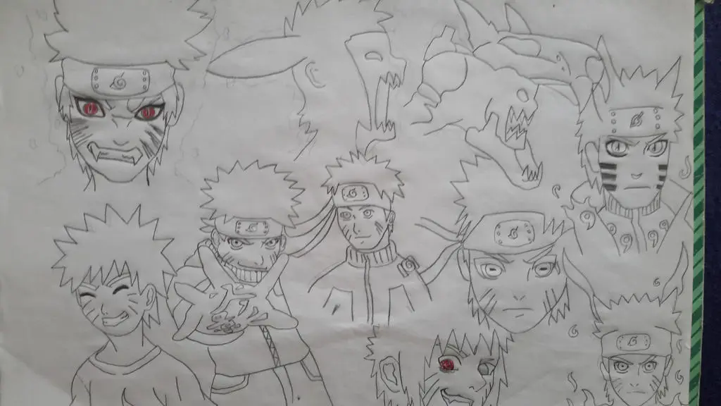 Gambar Naruto berlatih keras