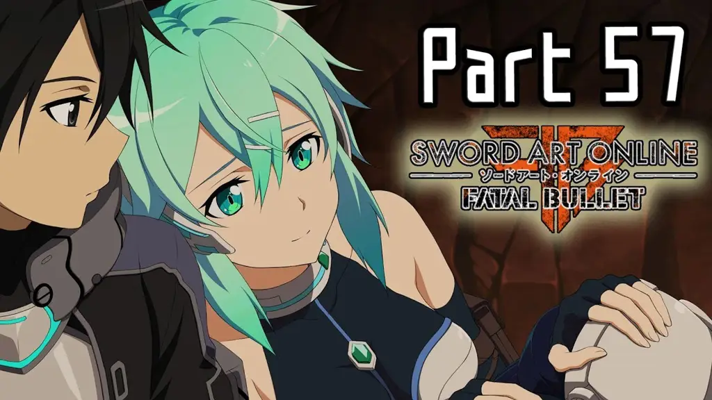 Gambar Sinon dan Kirito di Sword Art Online season 2