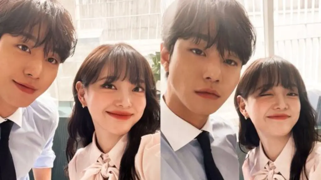 Foto Kim Sejeong dan Ahn Hyo-seop dalam adegan Business Proposal