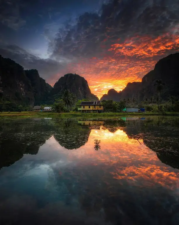 Pemandangan indah di pedesaan Indonesia