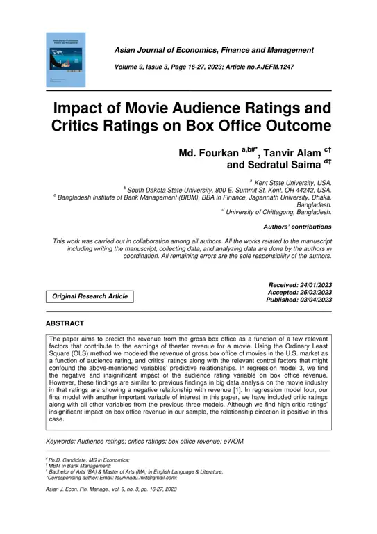 Dampak rating film pada penonton