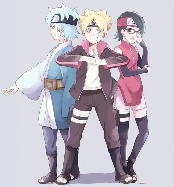 Gambar tim 7 generasi Boruto