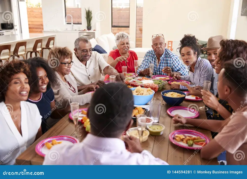 Gambar adegan makan malam keluarga