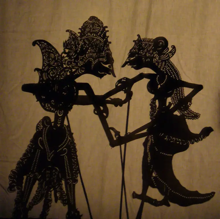 Pertunjukan wayang kulit tradisional Jawa