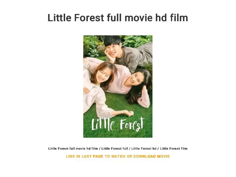 little forest movie