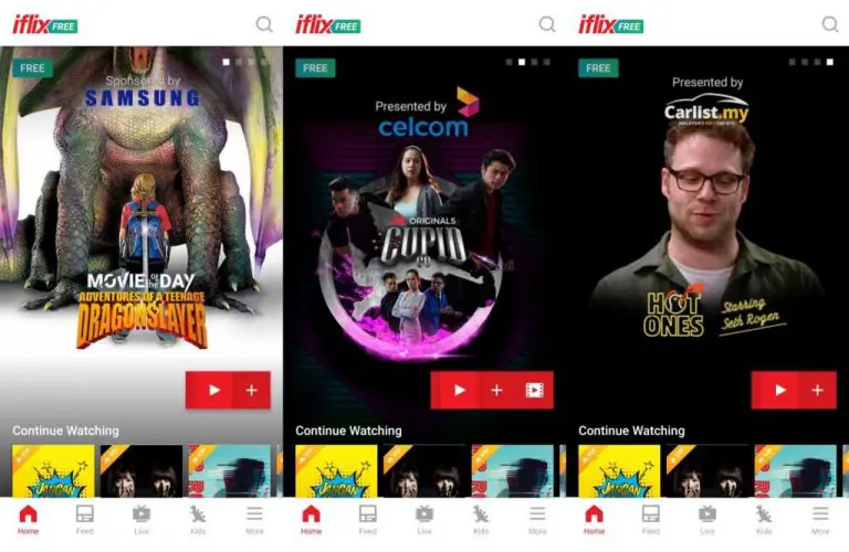 Gambar antarmuka pengguna Iflix yang mudah digunakan