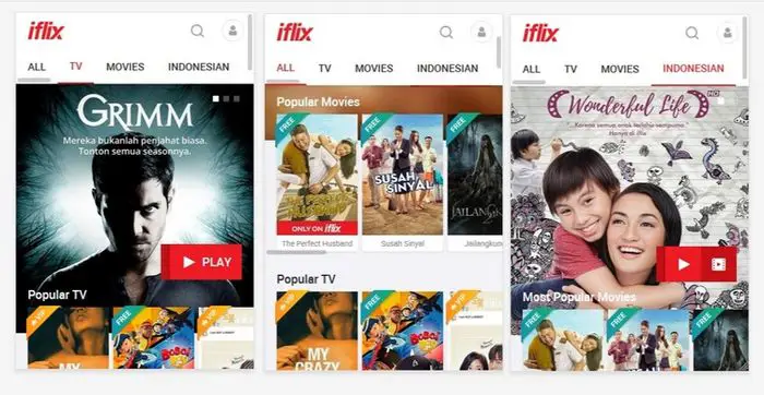 Grafik yang menunjukkan dampak Iflix terhadap industri film Indonesia