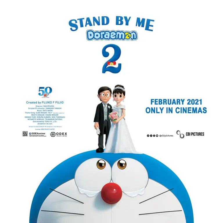 Gambar Nobita dan Shizuka di film Stand By Me Doraemon 2