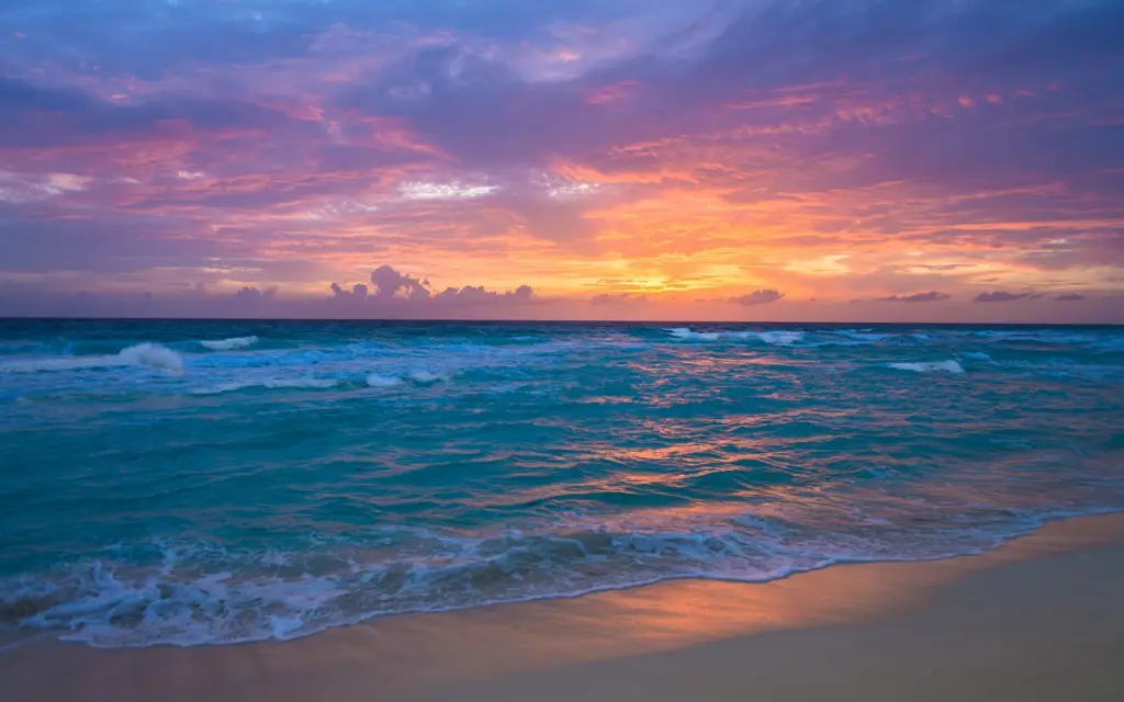 Pemandangan pantai senja yang indah