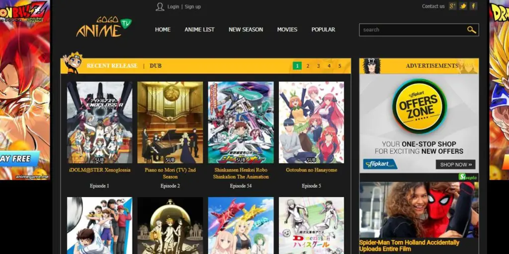 Gambar berbagai platform streaming anime