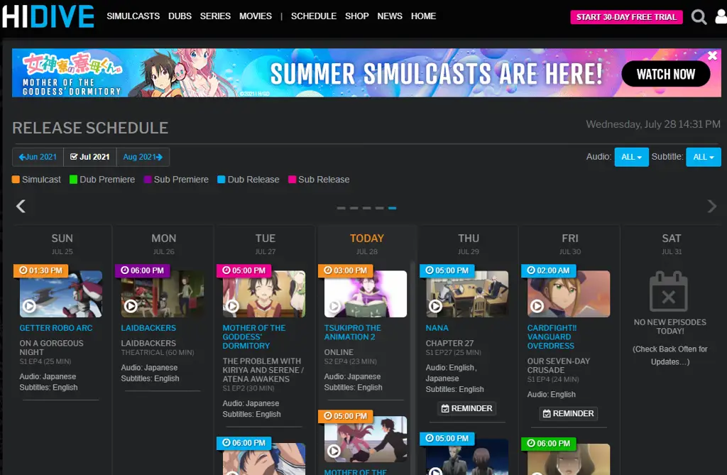 Gambar berbagai platform streaming anime